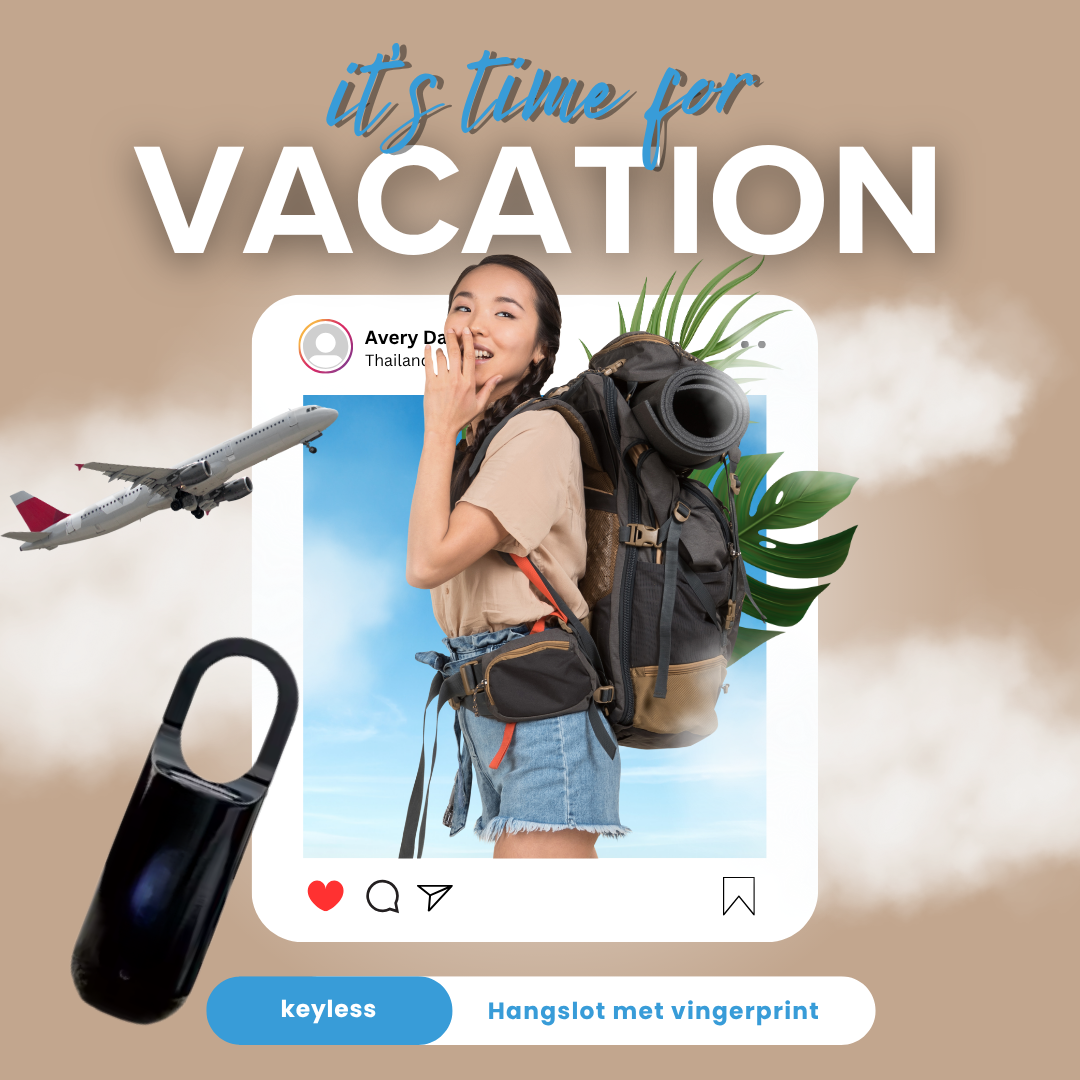 Keyless Hangslot met Vingerafdruk I Compact & Veilig