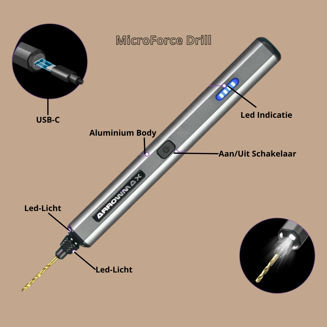 MicroForce Drill I Kleine Hand Boor Machine
