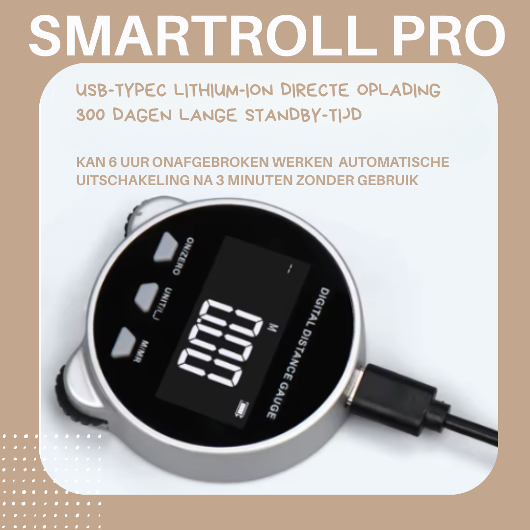SmartRoll Pro – Elektrische Digitale Liniaal met HD LCD Scherm
