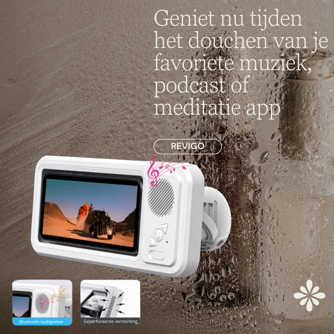 SoundShower I Telefoonhouder met Bluetooth Muziek in de Douche