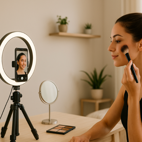 VlogVizie I Achtercamera Selfie Clip voor Vlogs & Livestreams
