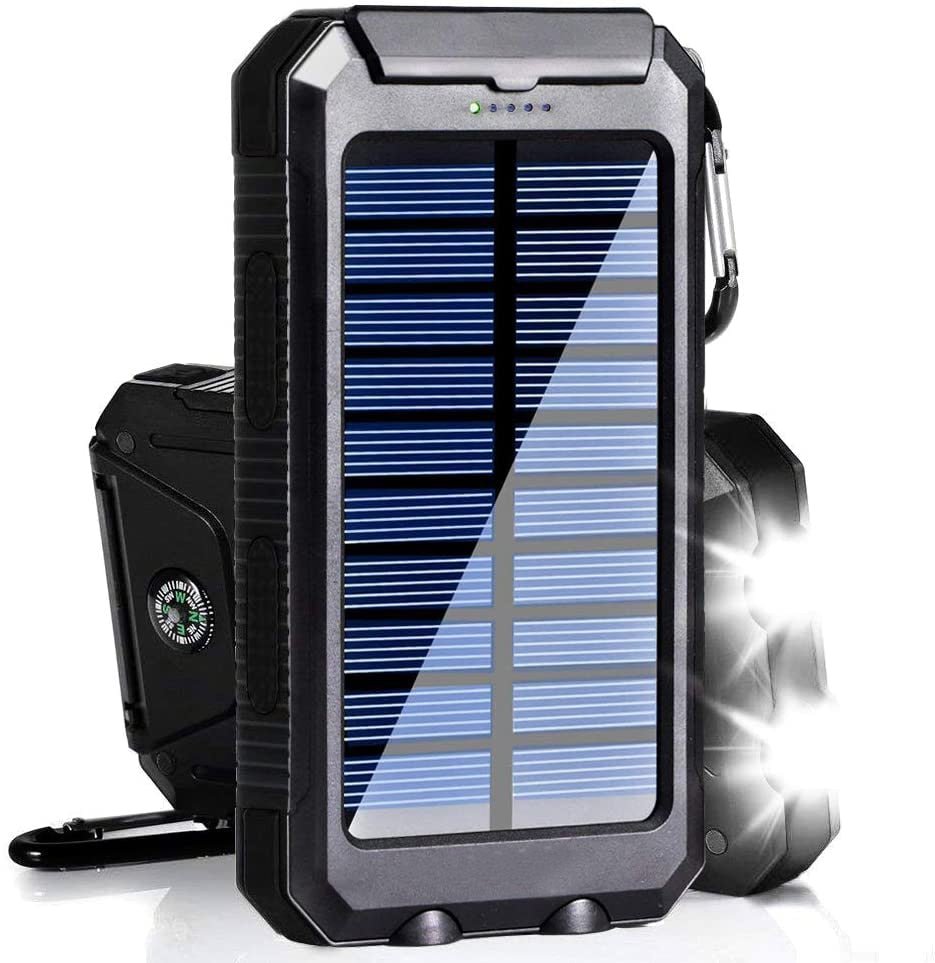 Voltura I Zonne-energie powerbank - Incl. zaklamp - Kompas