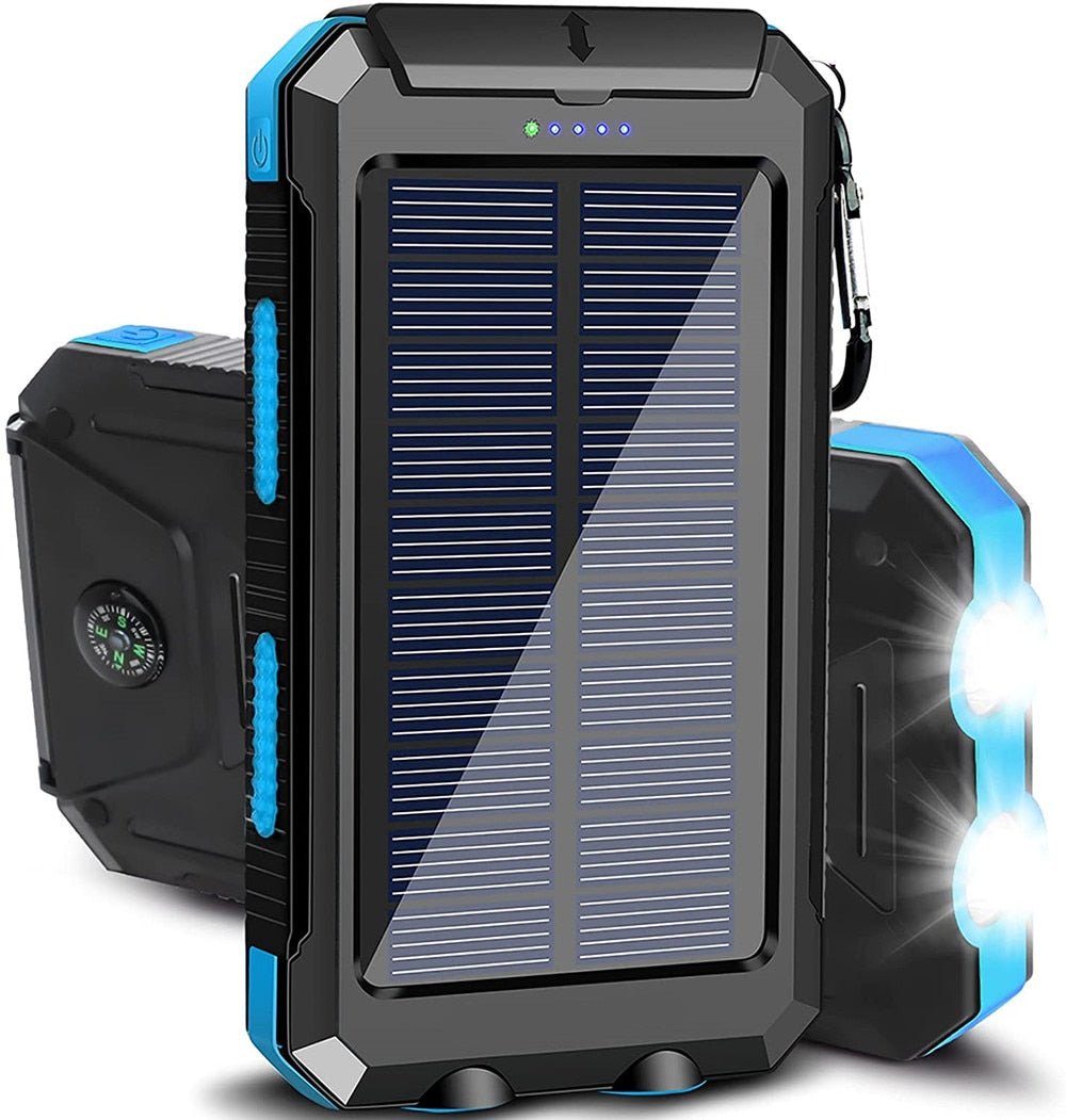 Voltura I Zonne-energie powerbank - Incl. zaklamp - Kompas