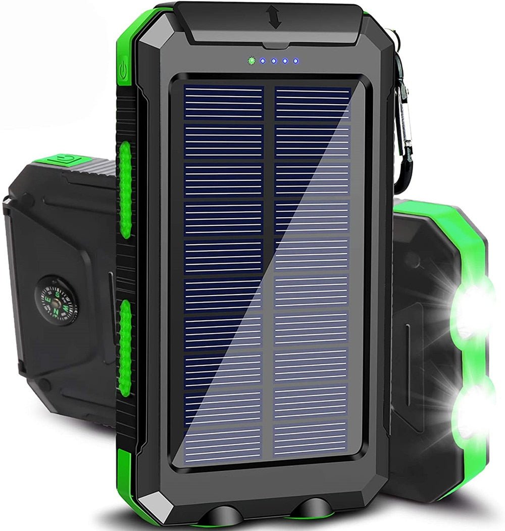 Voltura I Zonne-energie powerbank - Incl. zaklamp - Kompas