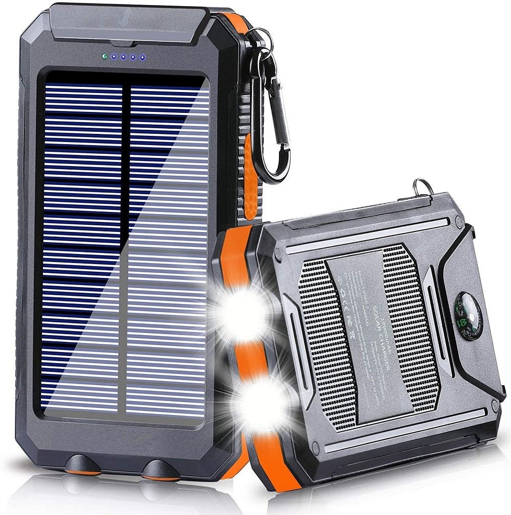 Voltura I Zonne-energie powerbank - Incl. zaklamp - Kompas