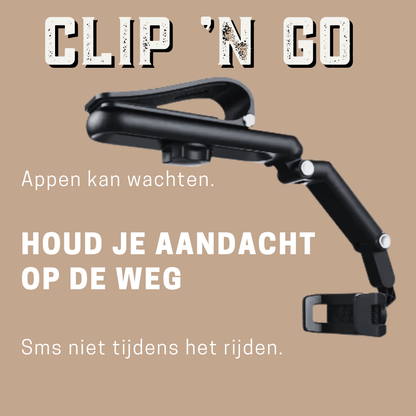 Clip ’n Go | 1080° Draaibare Universele HandsFree Clip