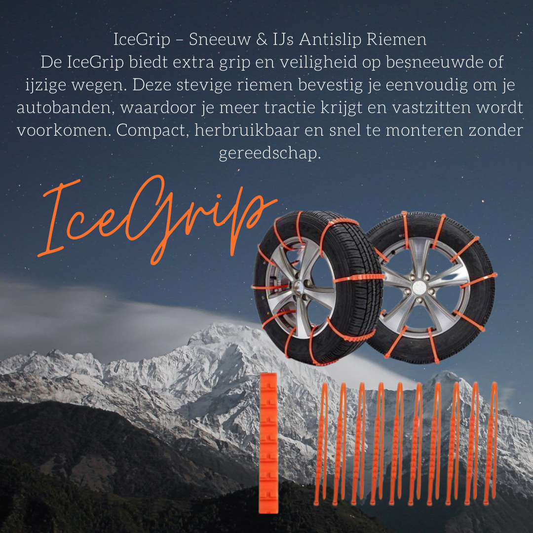 IceGrip I 20 Stuks Anti Slip Sneeuw Strips I Auto Winter