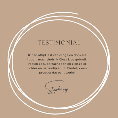 Glosy Lips – vermindert verkleuring en geeft je lippen een frisse, natuurlijke glans.