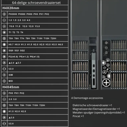 MicroTool I SmartFix 68 in 1 Electrische Schroevendraaierset