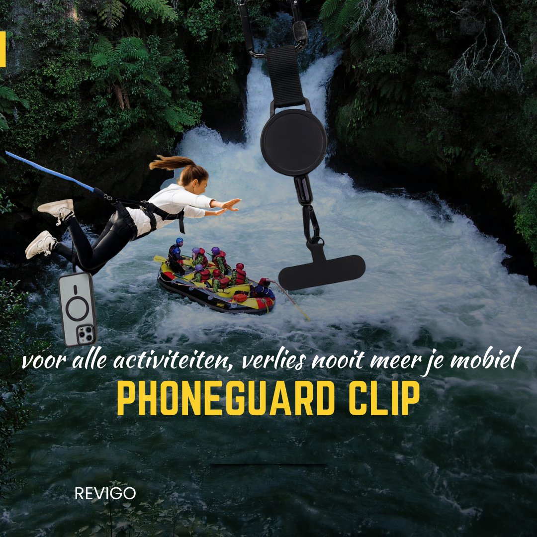 PhoneGuard Clip I Veiligheidskoord Voor Onderweg