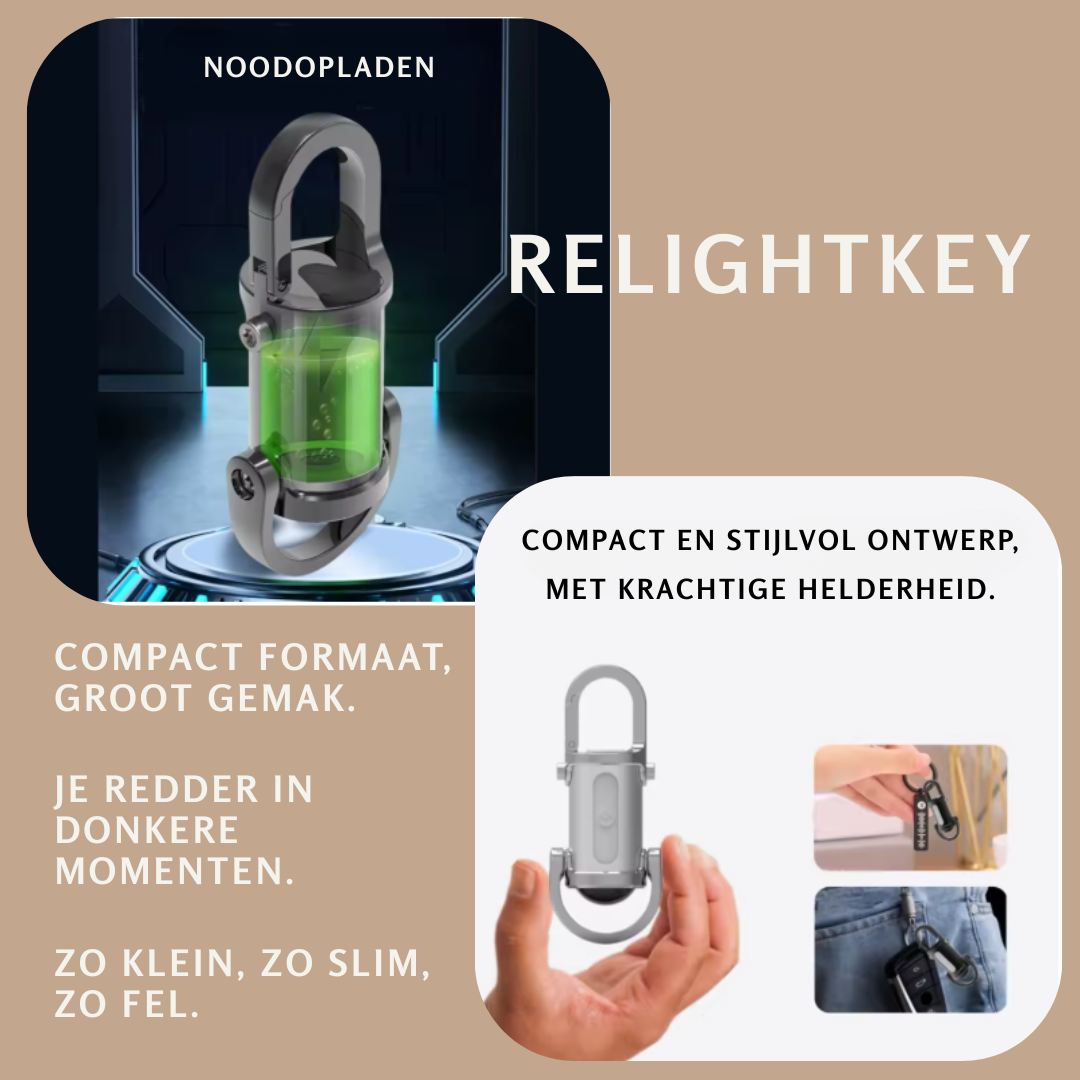 ReLightKey | Inspectielamp Sleutelhanger – Altijd licht bij de hand