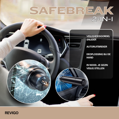 SafeBreak 2-in-1 | AutoRuitBreker & VeiligheidsGordel Snijder