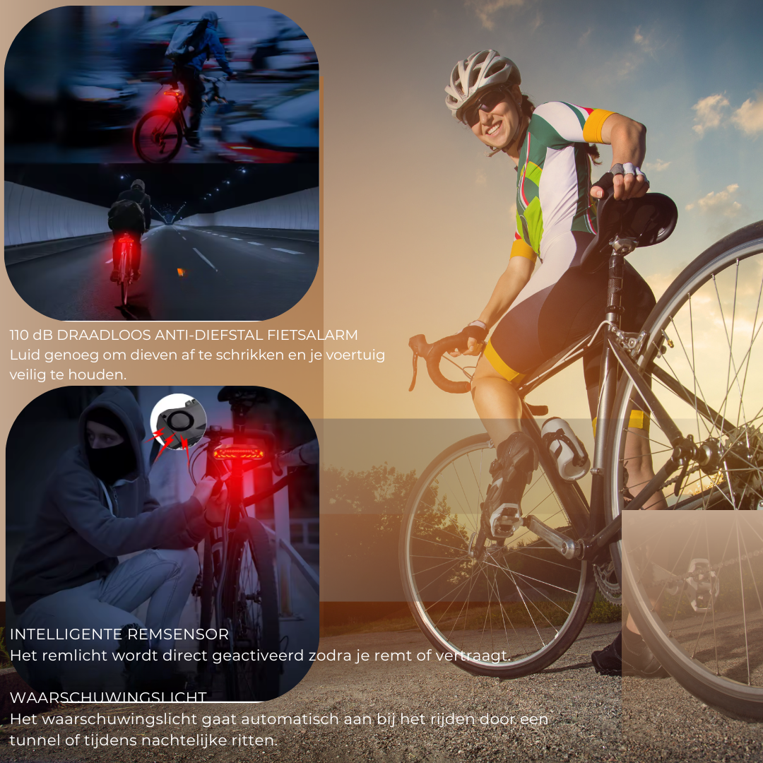 SafeRide Alarm A1 I Verlichting Alarm & Richtingaanwijzer