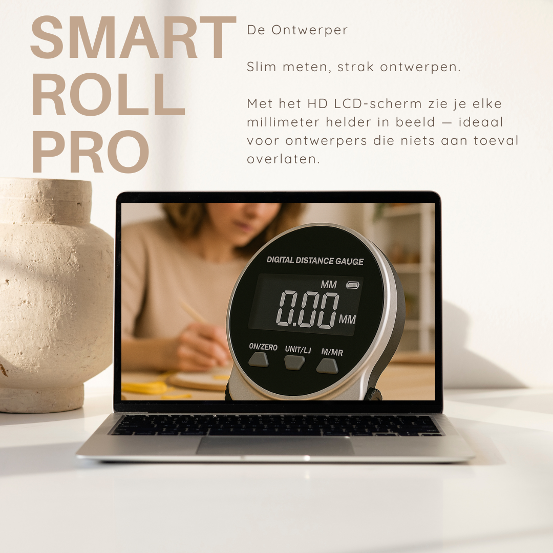 SmartRoll Pro – Elektrische Digitale Liniaal met HD LCD Scherm