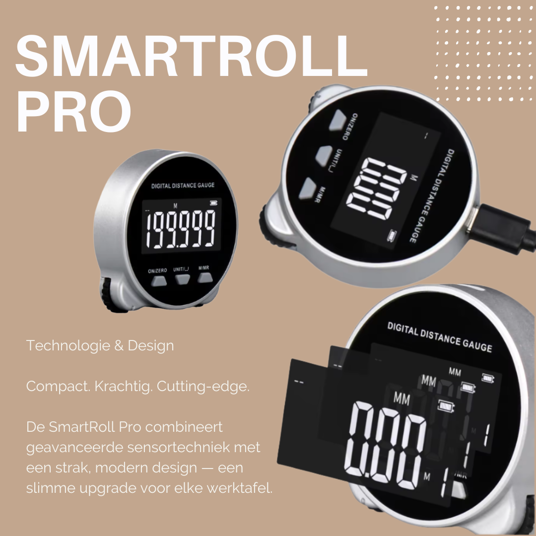SmartRoll Pro – Elektrische Digitale Liniaal met HD LCD Scherm