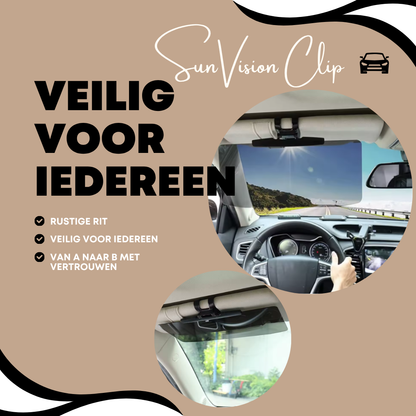 SunVision Clip | Anti-Schittering & UV Bescherming voor in de Auto