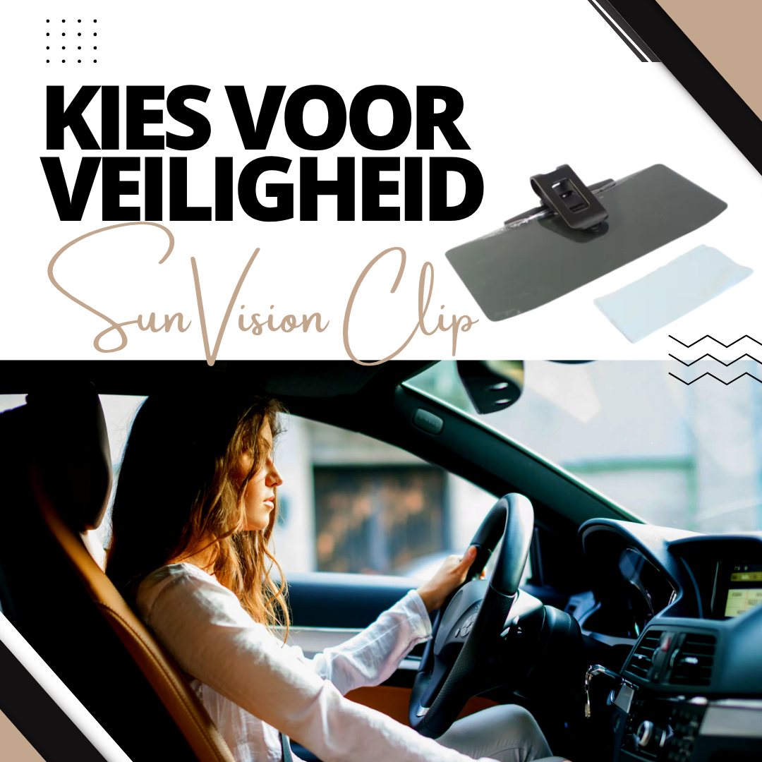 SunVision Clip | Anti-Schittering & UV Bescherming voor in de Auto