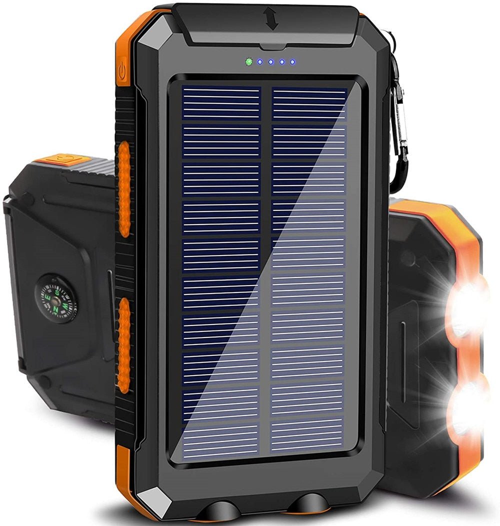 Voltura I Zonne-energie powerbank - Incl. zaklamp - Kompas