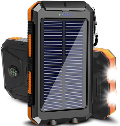 Voltura I Zonne-energie powerbank - Incl. zaklamp - Kompas